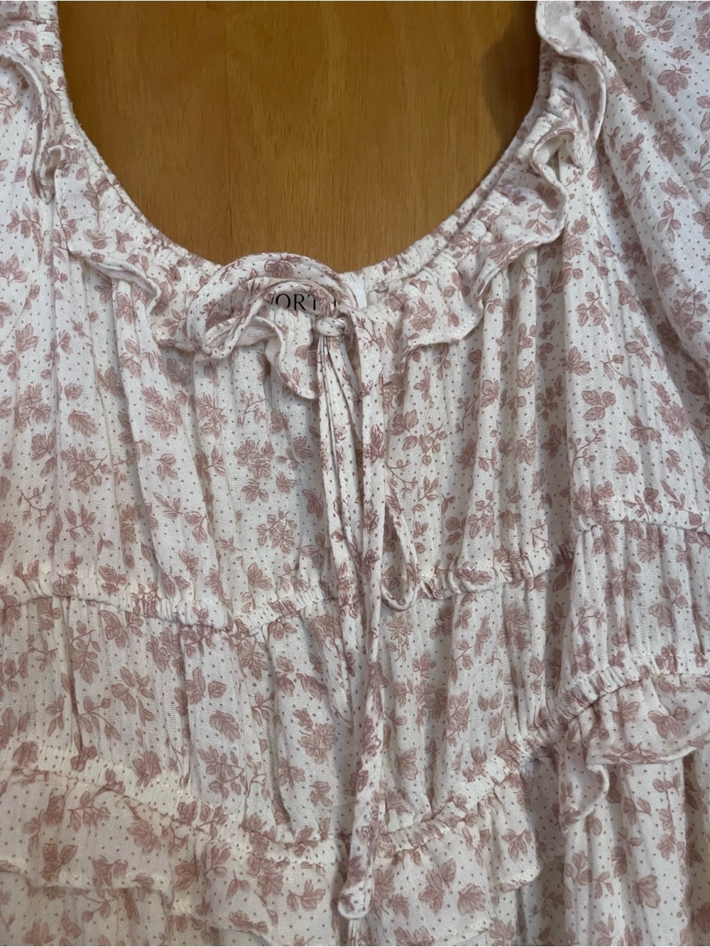 Worth Collective Landon Pink Floral Puff Sleeve Maxi Dress- size M- NWOT - Picture 6 of 9